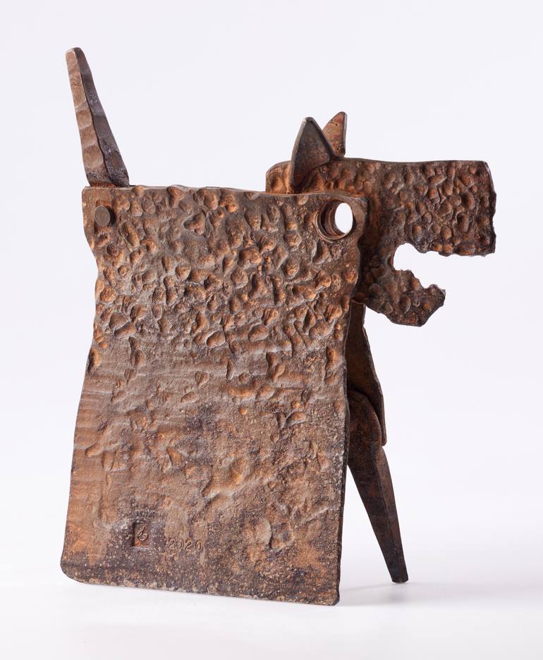 Original Abstract Expressionism Dogs Sculpture by Jiri Genov