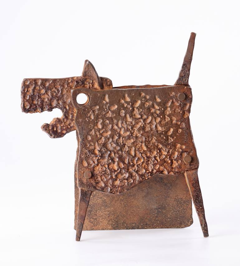Original Abstract Expressionism Dogs Sculpture by Jiri Genov