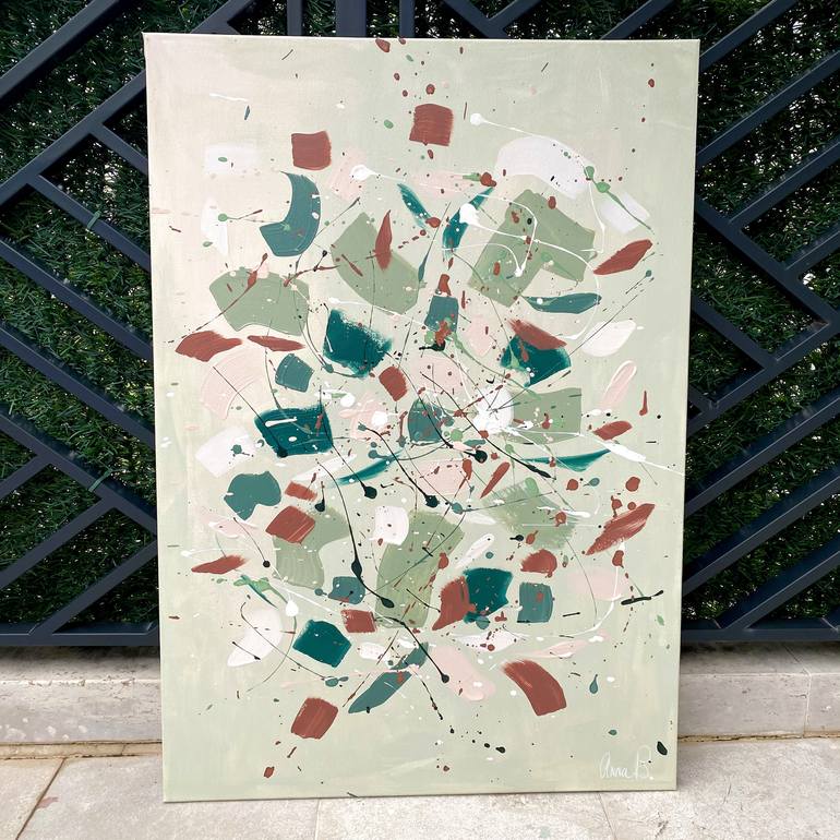 Original Art Deco Abstract Painting by Anna Barrachina