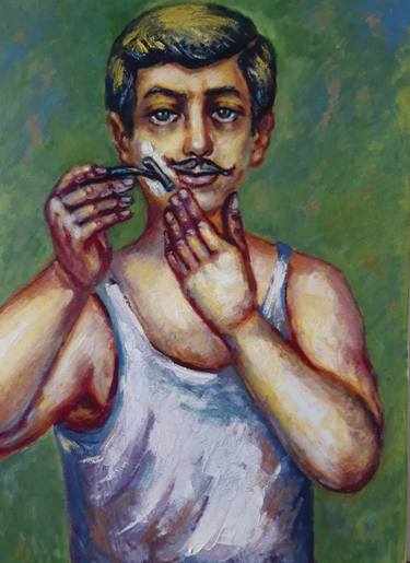 Original Figurative Men Painting by Temo Peche