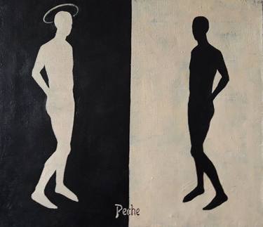 Original Minimalism Men Paintings by Temo Peche