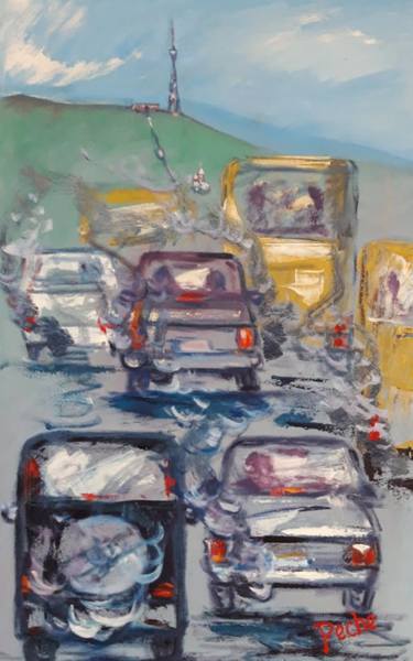 Original Expressionism Automobile Paintings by Temo Peche