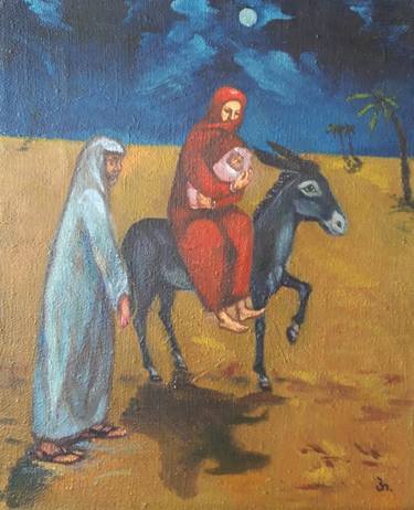 Original Figurative Religious Paintings by Temo Peche