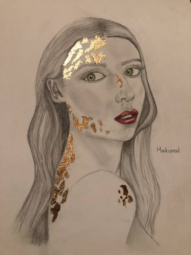 Print of Modern Portrait Drawings by Constantina Moullotou