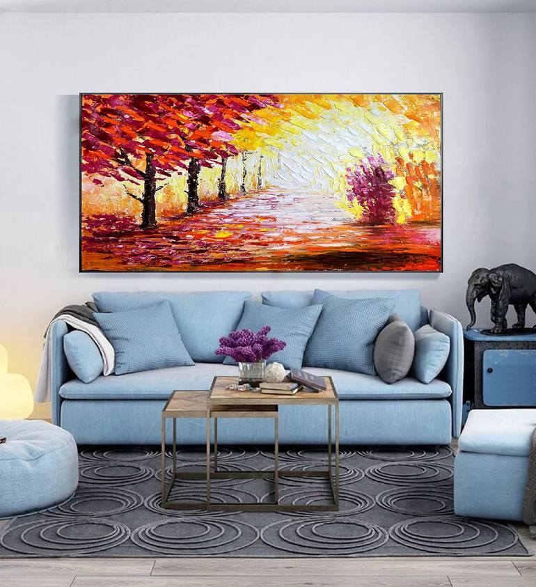 Original Abstract Landscape Painting by Kal Soom