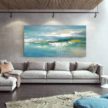 Original Handmade Seascape painting, Landscape abstract painting thumb