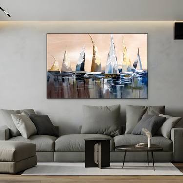 Original Abstract Seascape Paintings by Kal Soom