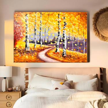Forest & Autumn Symphony Handmade Abstract Tree Paintings thumb