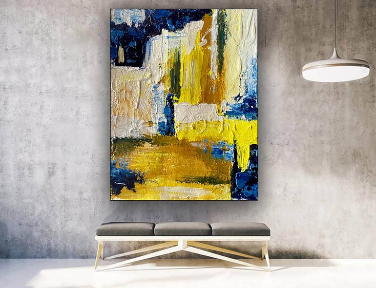 Original Art Deco Abstract Painting by Kal Soom