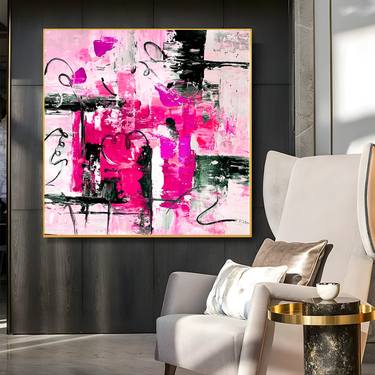 Original Art Deco Abstract Painting by Kal Soom