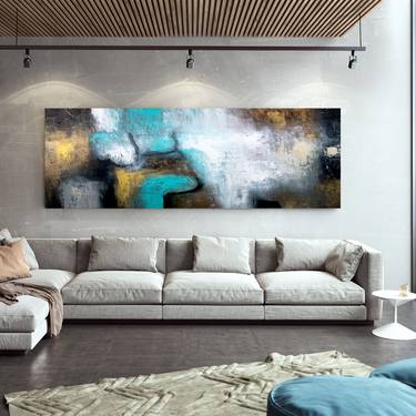 Original Abstract Expressionism Cities Painting by Kal Soom