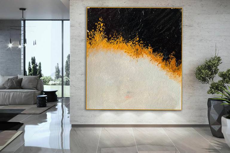 Large Office Wall Art Modern Abstract Painting On Canvas SN10