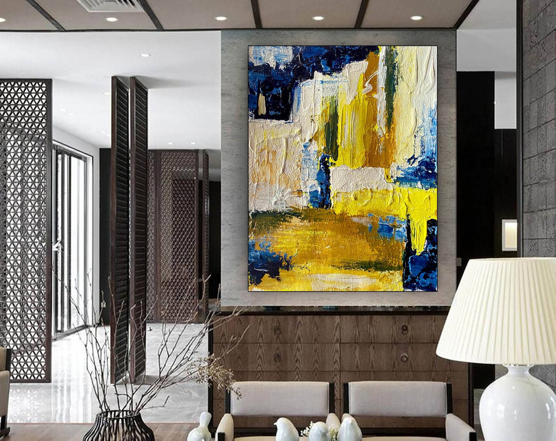 Textured Wall Art, Extra Large Wall Art, Over the bed decor, Oversized canvas  art, Apartment Decor, abstract wall art, fine art - LV143 Painting by Kal  Soom