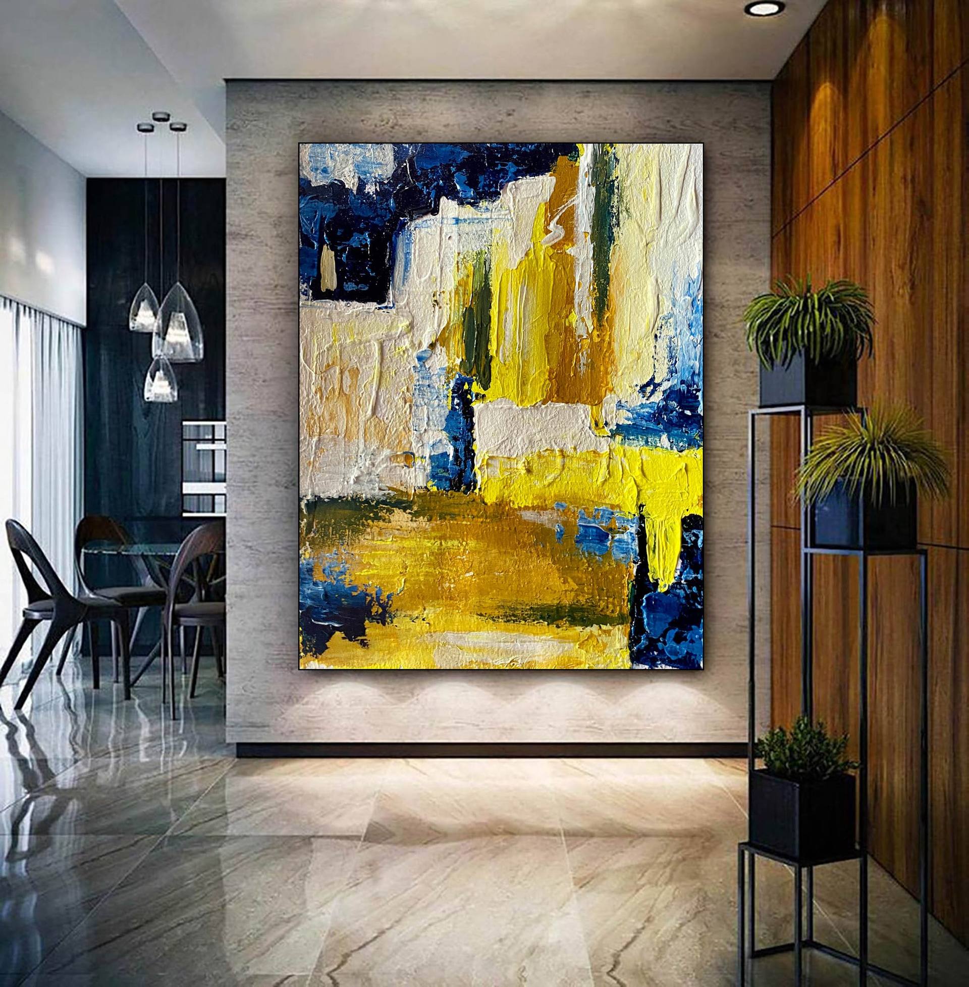 Extra Large Paintings On Canvas, Dorm Decor, Acrylic Painting, Above Bed  Decor, Textured Art, Large Oil Painting-LV-128