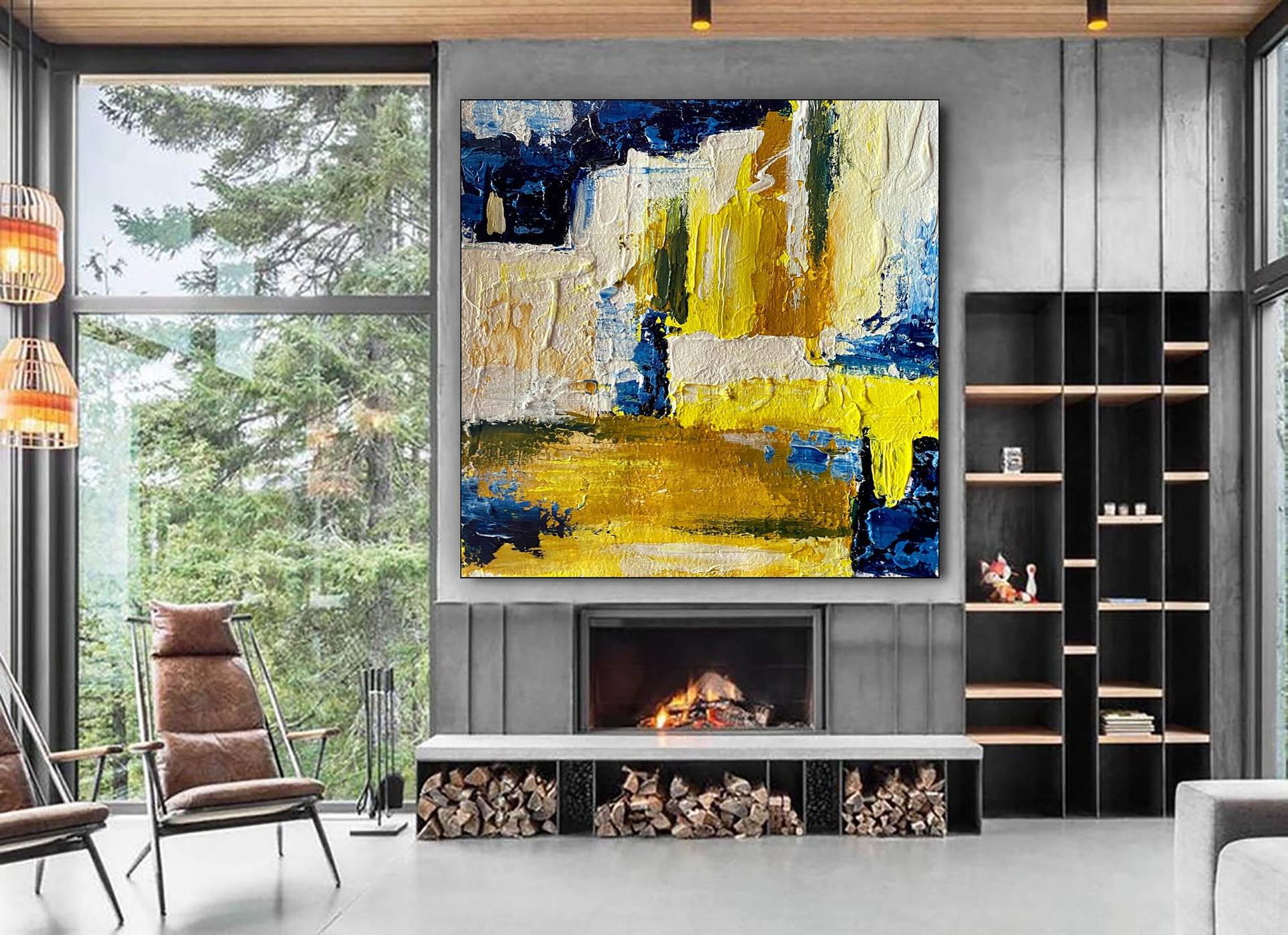 Textured Wall Art, Extra Large Wall Art, Over the bed decor, Oversized canvas  art, Apartment Decor, abstract wall art, fine art - LV143 Painting by Kal  Soom