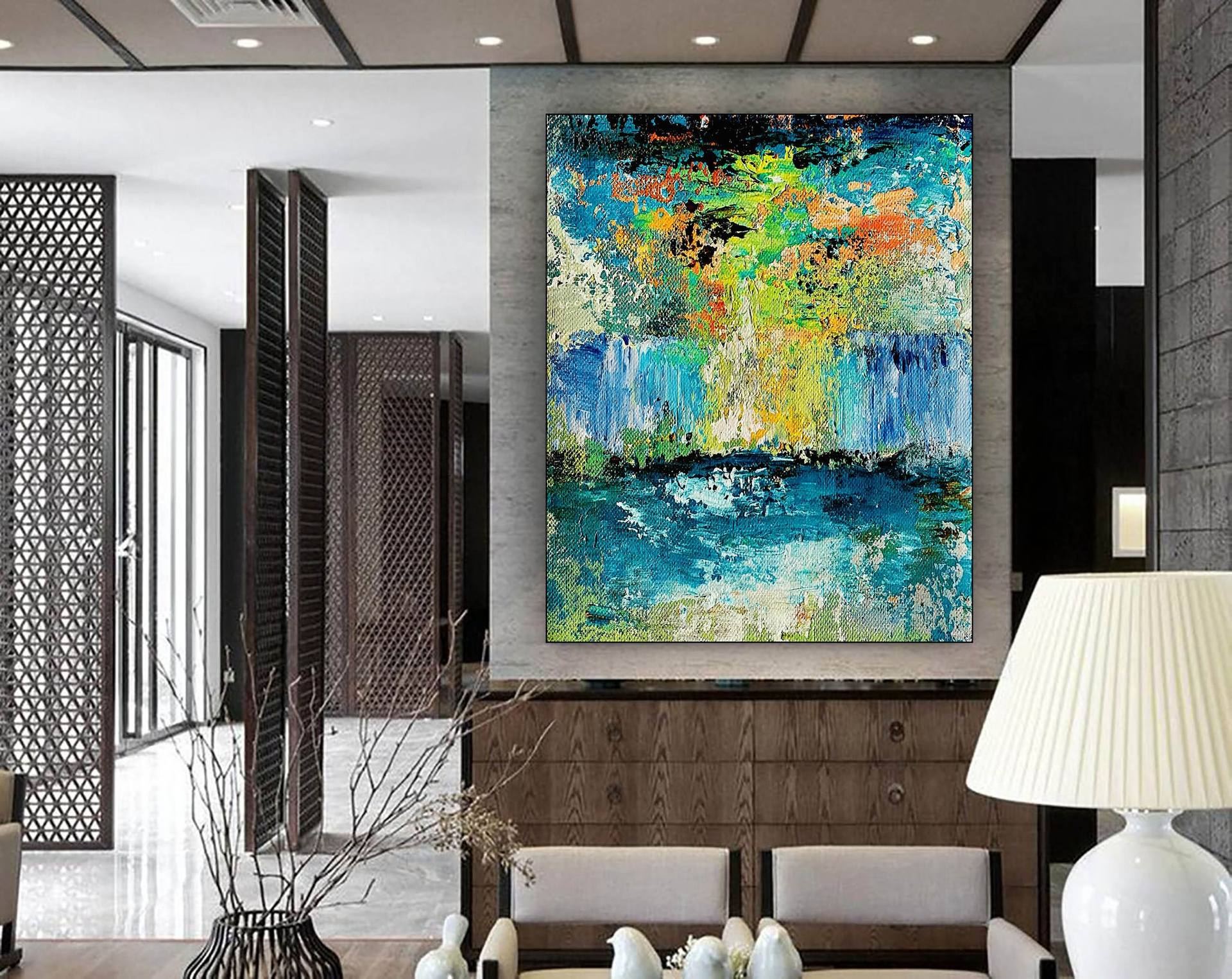 large abstract oil painting,original abstract painting,large