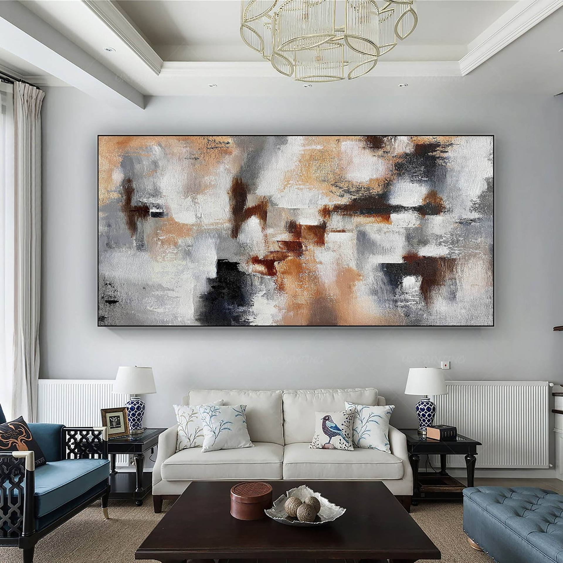 Textured Wall Art, Extra Large Wall Art, Over the bed decor, Oversized canvas  art, Apartment Decor, abstract wall art, fine art - LV143 Painting by Kal  Soom