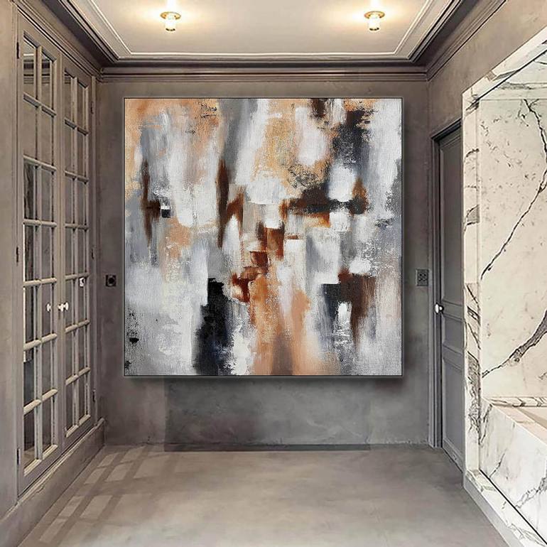 Abstract Canvas Art Large Acrylic Painting Home Decor Oil Paintings On Modern Wall Textured Original By Kal Soom Saatchi - Abstract Wall Art Home Decor