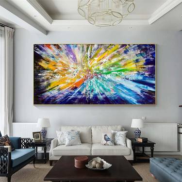 Colourful Abstract Painting, Explosion form Painting DS014 thumb