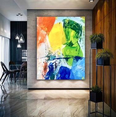 Colourful Abstract Paintings  on Canvas for Luxury Interiors SA7 thumb