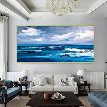 Seascape Landscaping, Blue Ocean Paintings Painting thumb