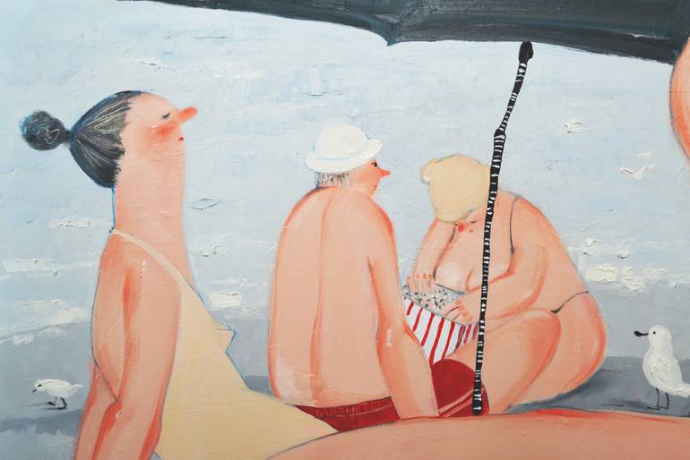 Original Figurative Beach Painting by Yana Medow