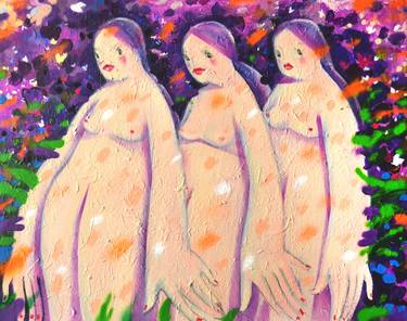 Original Figurative Nude Paintings by Yana Medow