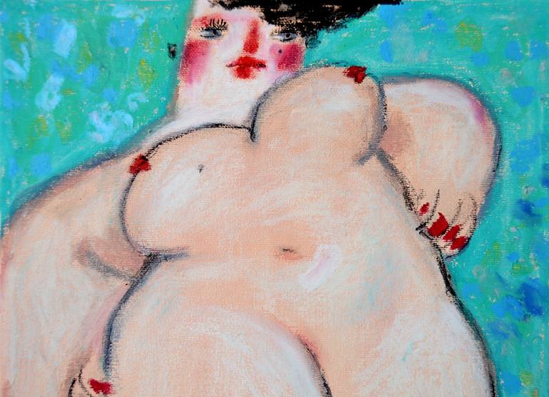Original Contemporary Erotic Painting by Yana Medow
