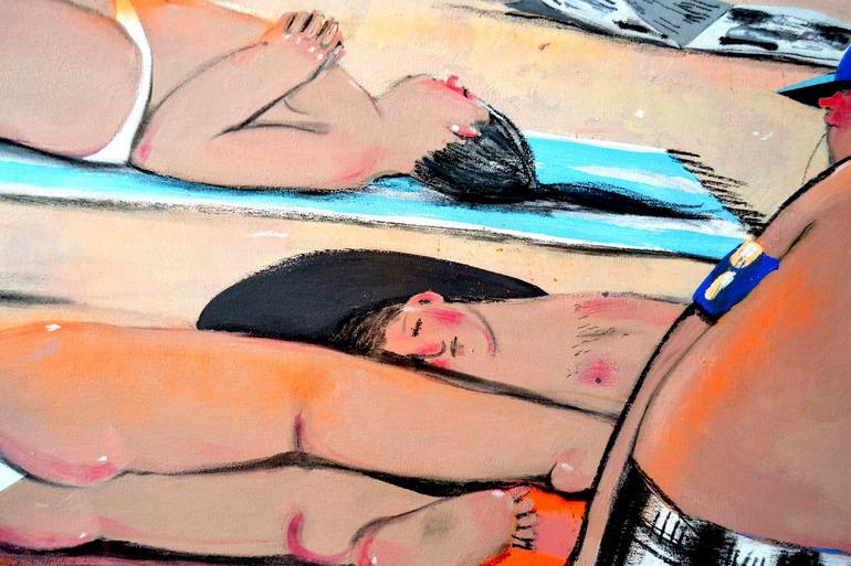 Original Beach Painting by Yana Medow