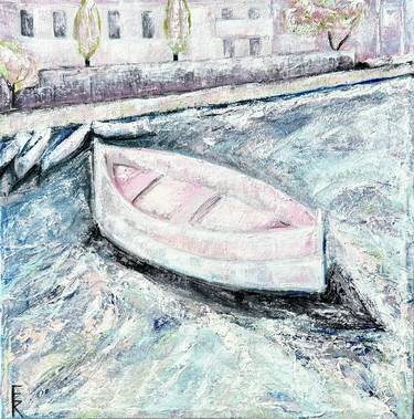 Original Boat Painting by Klimovich Eleonora