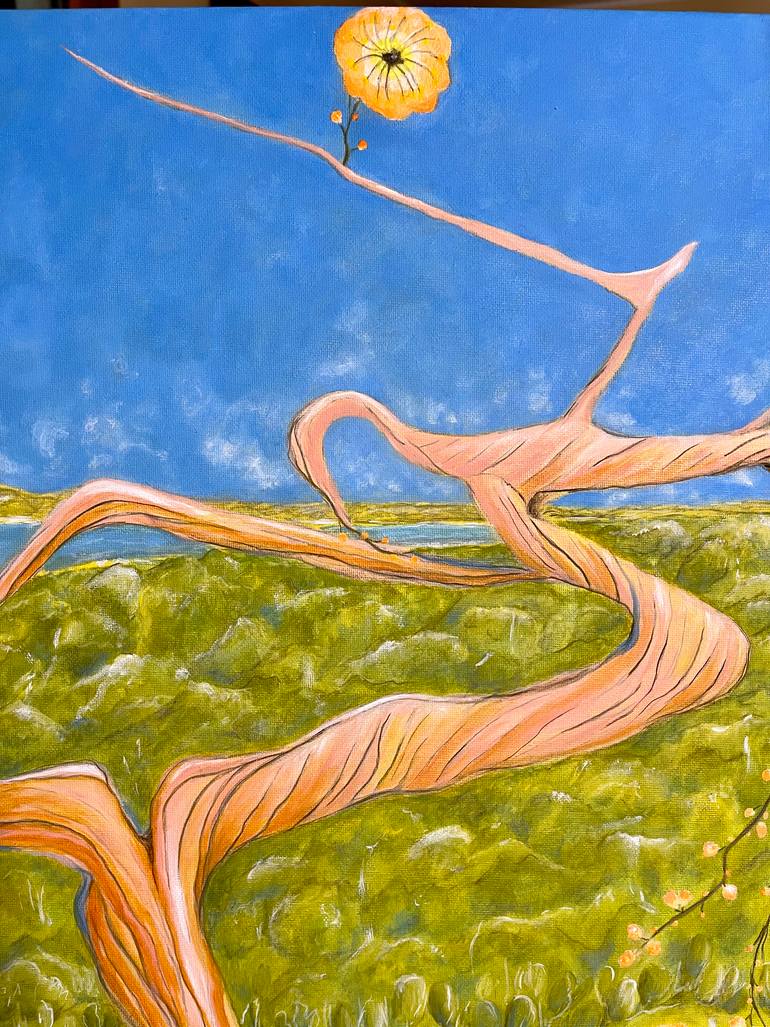 Original Expressionism Floral Painting by Klimovich Eleonora