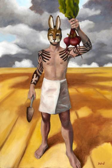 Original Surrealism Nude Painting by Sandra Bottinelli