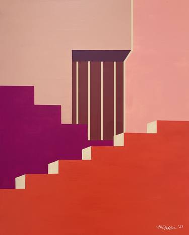 Original Abstract Architecture Paintings by Monica Griffin