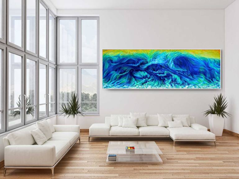 Original Modernism Seascape Painting by Isabel Castello Ocampos