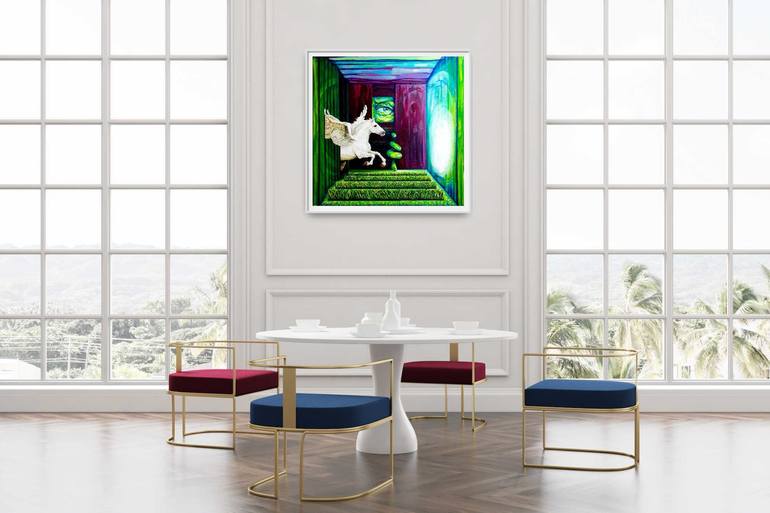 Original Horse Painting by Isabel Castello Ocampos | Expressionism Art on Canvas | The way out