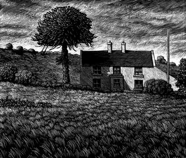 Original Landscape Drawing by Brian Gallagher