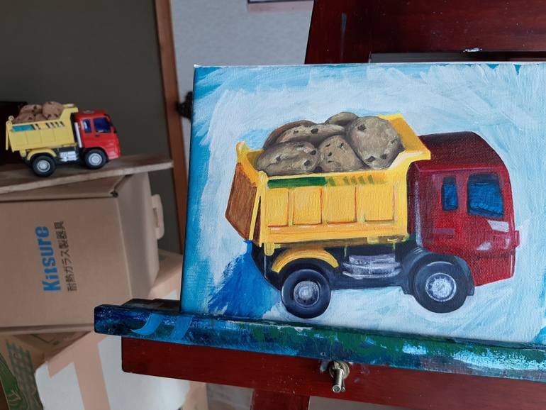 Original Photorealism Car Painting by Marianne Ando