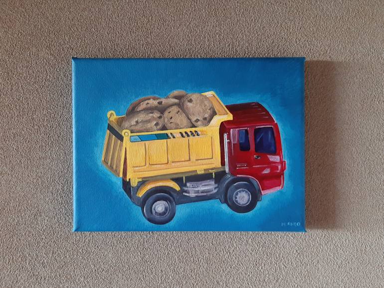 Original Photorealism Car Painting by Marianne Ando