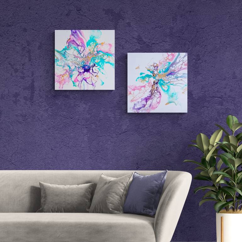 Original Abstract Botanic Painting by Art by Tatio
