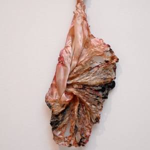 Collection Burnt fabric sculptures