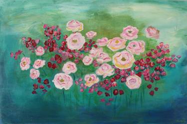 Original Expressionism Floral Paintings by Kandace Manning
