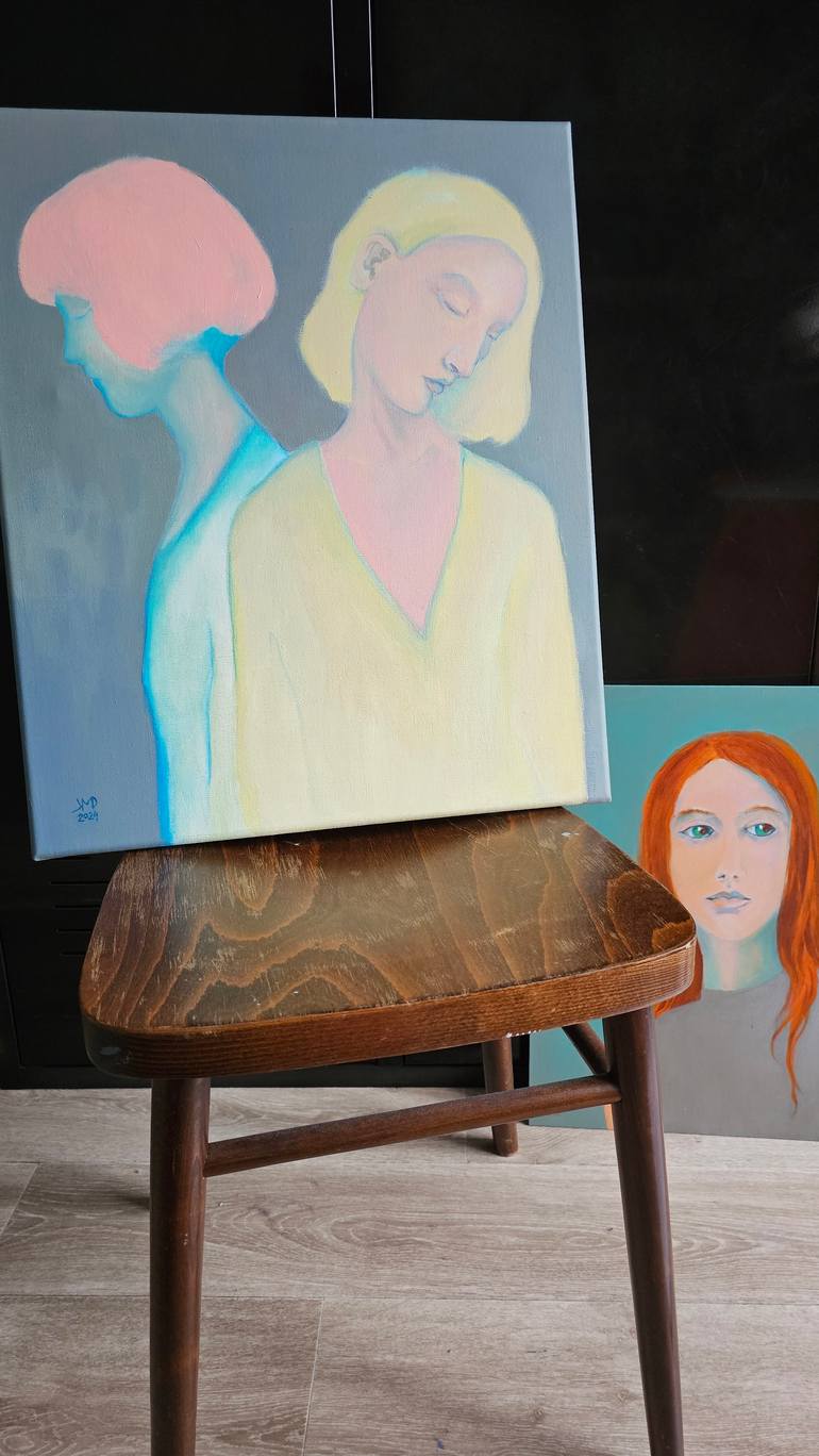 Original Figurative Women Painting by Ksenia June