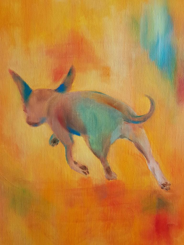 Original Abstract Expressionism Animal Painting by Ksenia June