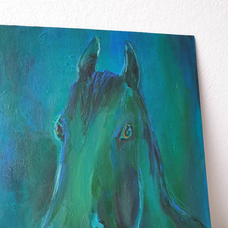 Original Expressionism Animal Painting by Ksenia June