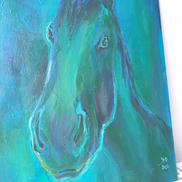 Original Expressionism Animal Painting by Ksenia June