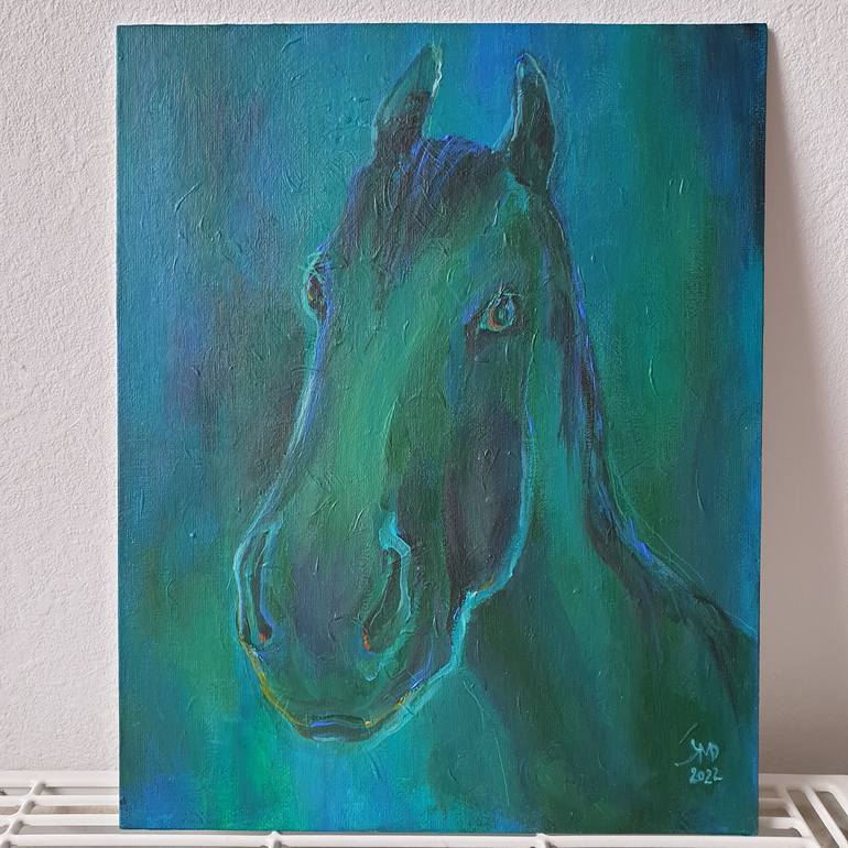 Original Expressionism Animal Painting by Ksenia June