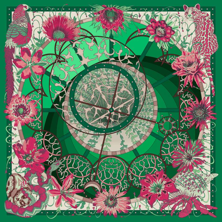 Original Conceptual Floral Drawing by Sam Wilde