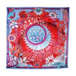 Flowers of Time · Red Silk Scarf by Sam Wilde