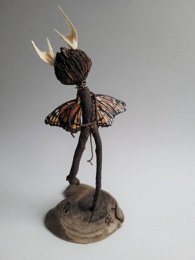 Original Figurative Fantasy Sculpture by Sandra Veillette