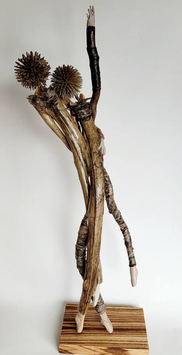 Original Figurative People Sculpture by Sandra Veillette